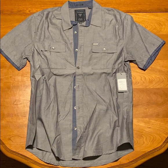 Guess Other - Slim fit short sleeve button by guess